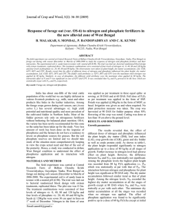 Response of forage oat (var. OS