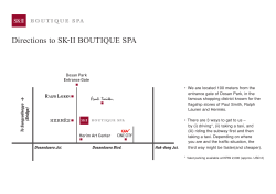 Directions to SK-II BoutIque Spa