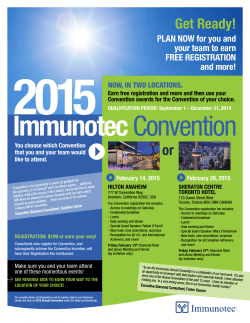 2015 Convention Incentive
