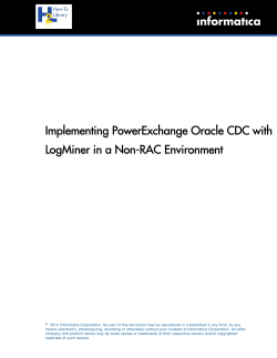 Implementing PowerExchange Oracle CDC with