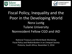Fiscal Policy, Inequality and the Poor in the