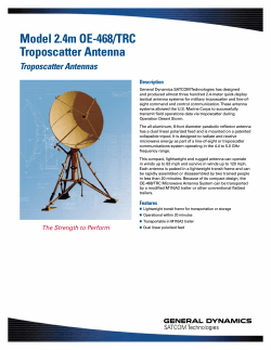 Model 2.4m OE-468/TRC Troposcatter Antenna