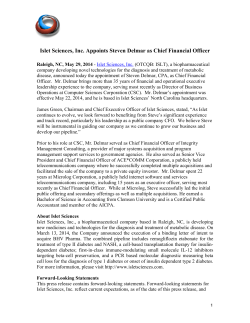 Steve Delmar - CFO - Islet Press Release FINAL
