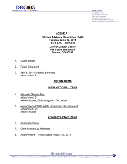 06-10-14 CAC Mtg Agenda - Denver Regional Council of
