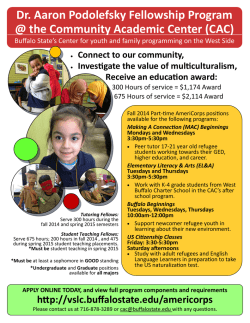 Dr. Podolefsky AmeriCorps Fellowship Program at the Community