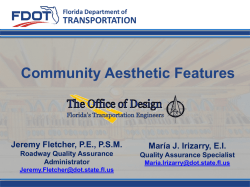 Community Aesthetic Features - Florida Department of Transportation