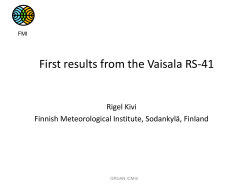 First results from the Vaisala RS-41