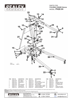 PARTS FOR: FOLDING CRANE 2tonne MODEL: PH20.V4