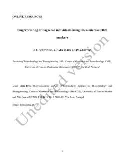 Fingerprinting of Fagaceae individuals using inter