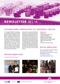 CCC reloaded: CREALAB Newsletter 2014 02