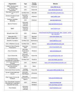 Current Membership List - South Carolina Association of Community