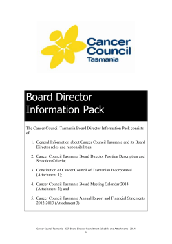 Board Director Information Pack