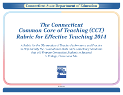 (CCT) Rubric for Effective Teaching 2014