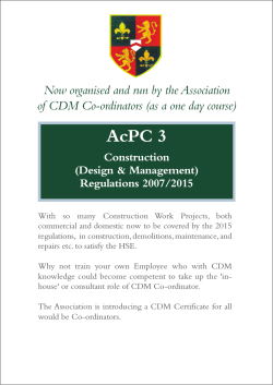 ACPC3 Construction - The Association of CDM Co