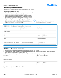 Direct Deposit Enrollment Form