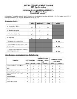 CENTER FOR EMPLOYMENT TRAINING CET –San Bernardino