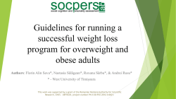 Guidelines for running a successful weight loss program for