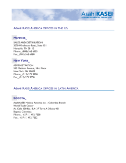 Full list of AKM offices - Asahi Kasei Medical America Inc.