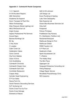 Appendix 3 - Colmworth Parish Companies 1-2