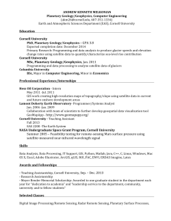 Resume - EAS - Cornell University