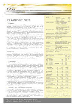 Last Quarterly Report