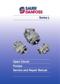 Series L Open Circuit Pumps Service Manual