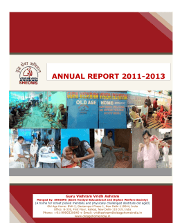 ANNUAL REPORT 2011-2013 - SHEOWS