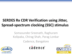 SERDES Rx CDR Verification using Jitter, Spread