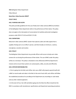 Bellingham Body Camera Policy