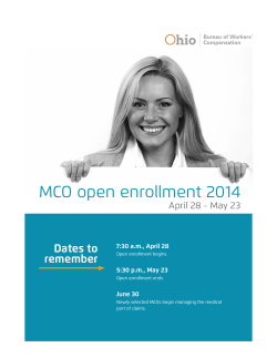 MCO open enrollment 2014