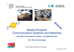 Master-Program C S Communication Systems and Networks