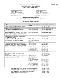 BRS phone contact list January 2014