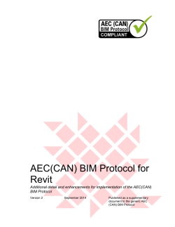 AEC(CAN) BIM Protocol for Revit