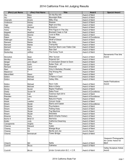 2014 California Fine Art Judging Results