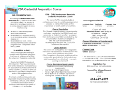 12-Week CDA Credential Preparation Course