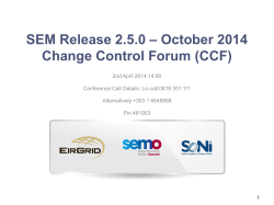 SEM R2.5.0 CCF Presentation V1.0