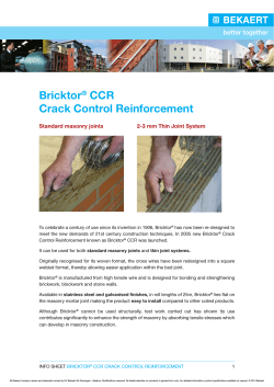 Bricktor® CCR Crack Control Reinforcement