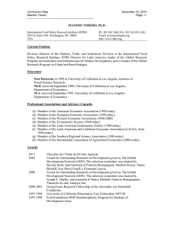 Download CV - International Food Policy Research Institute
