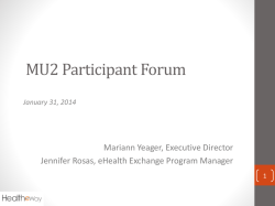 eHealth Exchange-MU2-Forum-2013Jan31