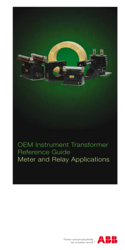 ABB OEM Instrument Transformer Reference Guide_April 2014