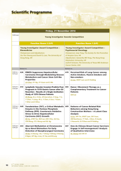 Download Scientific Programme - 21st Hong Kong International