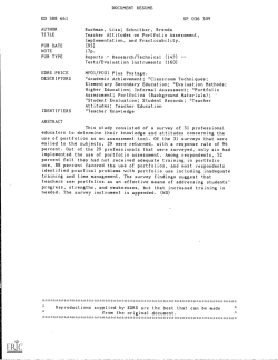 DOCUMENT RESUME ED 388 661 SP 036 309 AUTHOR Bushman