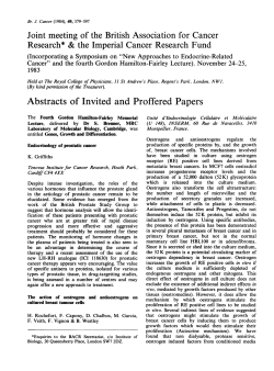 Abstracts of Invited and Proffered Papers