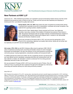 Congratulations - We have two new Partners at KNV LLP