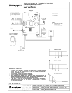 Single Duct Constant Air Volume (CAV) Terminal Unit