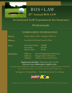 20th Annual BOS LAW Invitational Golf Tournament for Insurance