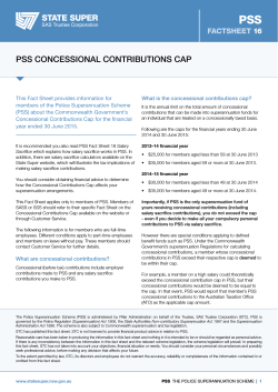 pss concessional contributions cap