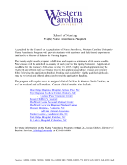 CRNA Application Packet - Spring 2016