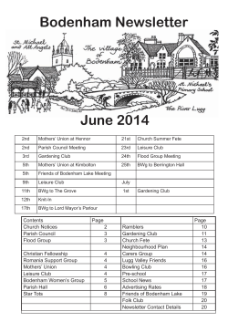 June 2014 Bodenham Newsletter