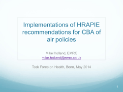 Implementations of HRAPIE recommendations for CBA of